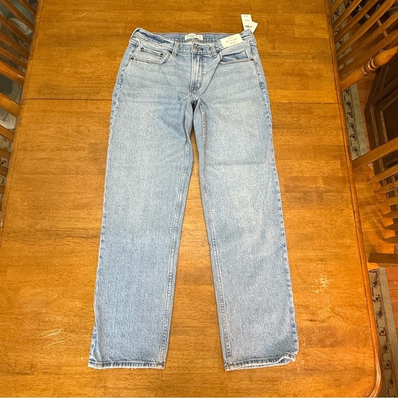 Abercrombie & Fitch Mid Rise Straight Jeans 12 32 - Picture 1 of 7